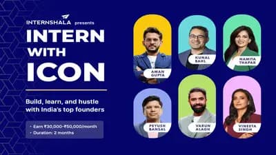Internshala Opens Six Coveted Internships with India’s Top Founders and Sharks through “Intern With Icon”