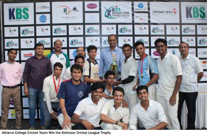 Atharva bagged the Kohinoor Cricket League Trophy