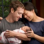 Facebook Inc. Chief Executive Mark Zuckerberg and his wife Priscilla are seen with their daughter named Max