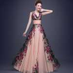 floral-print-bridesmaid-dresses-long-chiffon