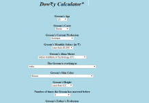 Dowry Calculator