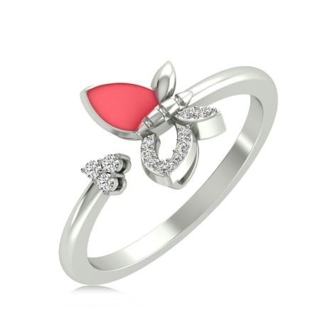 Delicate Butterfly diamond ring