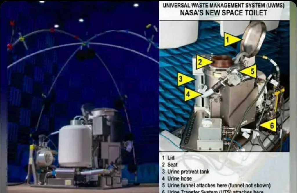 Titanium space toilet, NASA