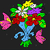 flowers-and-pink-butterflies-coloring